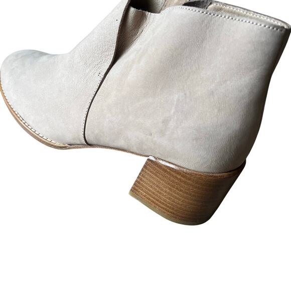 Eileen Fisher Melrose Nubuck Leather Block Heel‎ Booties Women's Size 10 - Picture 5 of 11